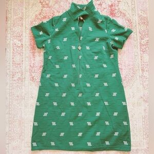 Three R’s, Woman’s Vintage Green Short Sleeve Dress